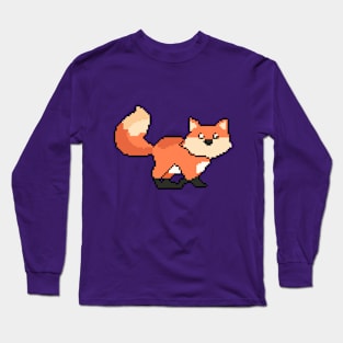 The Artful Zoo Orange fox Long Sleeve T-Shirt